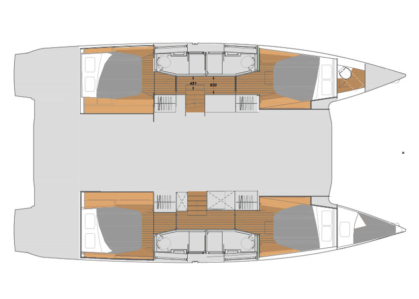 Fountaine Pajot Elba 45 - 4 + 1 cab. Ruinart